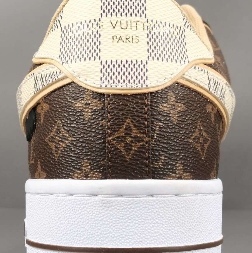 Exclusive NIKE AIR FORCE 1 Collaboration with LOUIS VUITTON in Elegant Brown