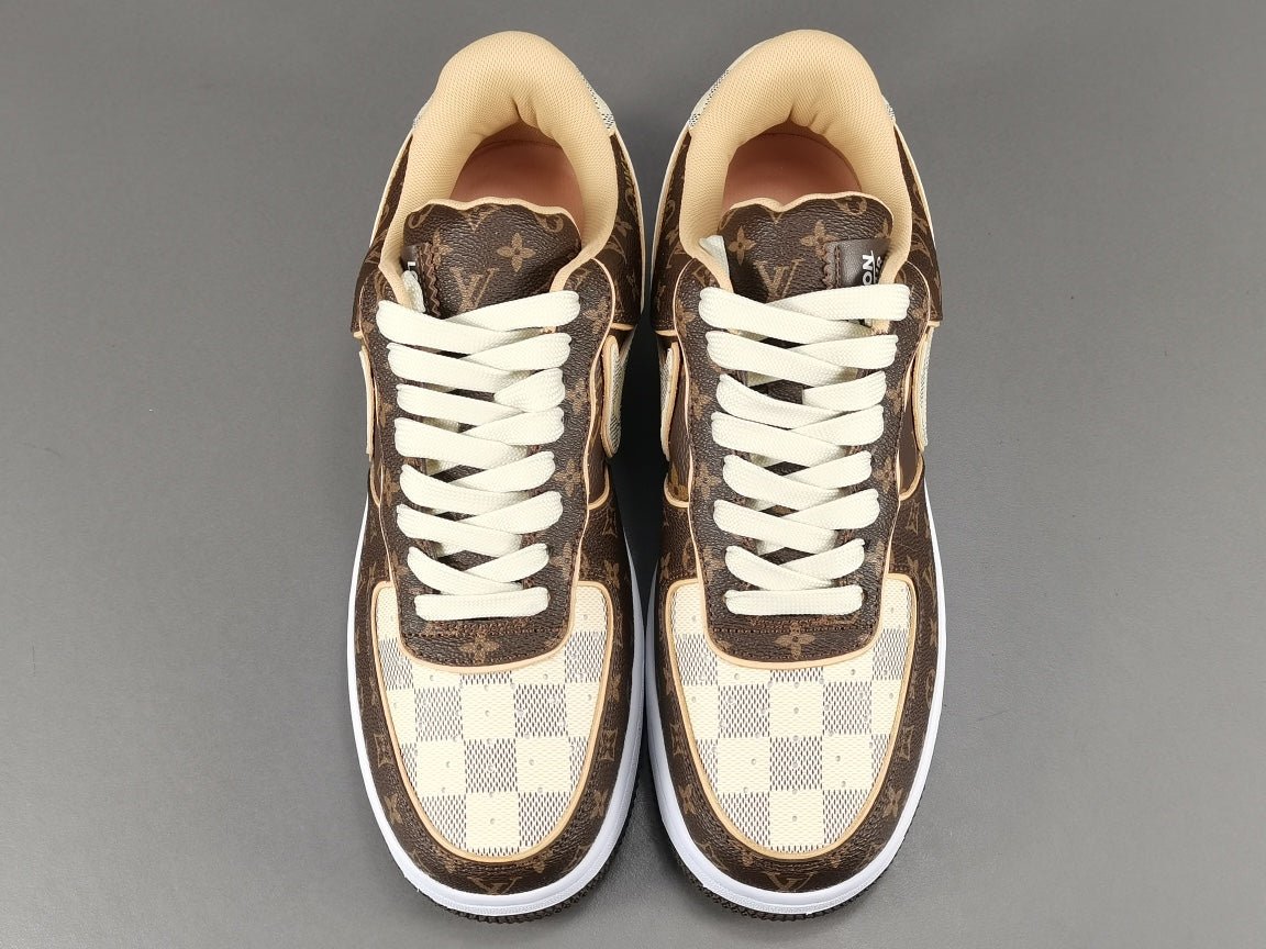 Exclusive NIKE AIR FORCE 1 Collaboration with LOUIS VUITTON in Elegant Brown