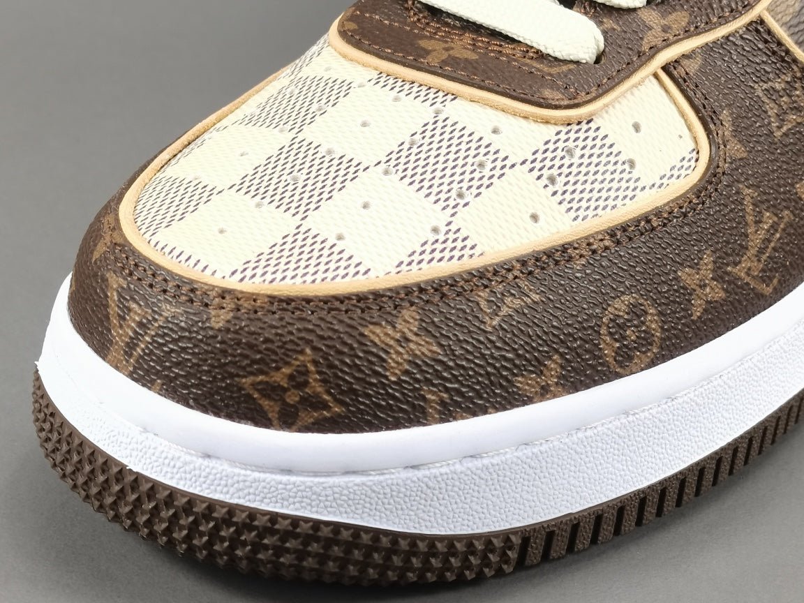 Exclusive NIKE AIR FORCE 1 Collaboration with LOUIS VUITTON in Elegant Brown