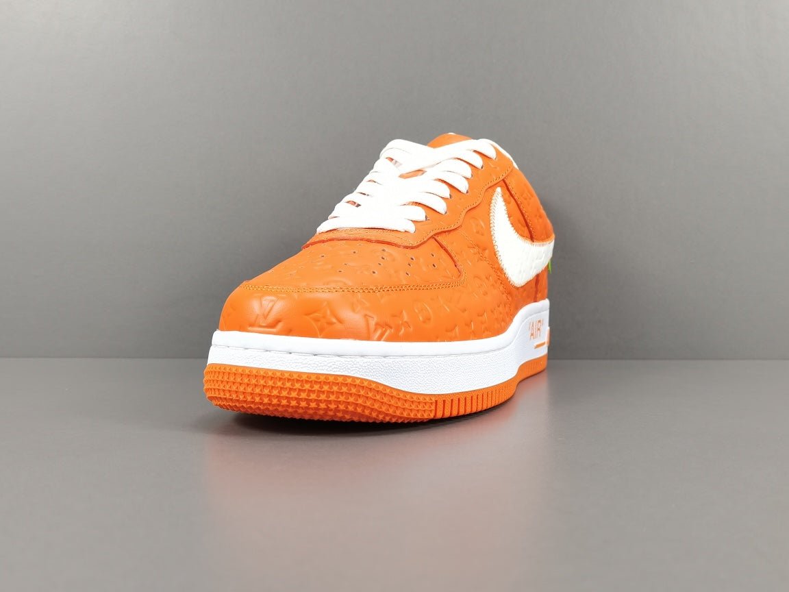 Exquisite NIKE AIR FORCE 1 x LOUIS VUITTON in Vibrant Orange