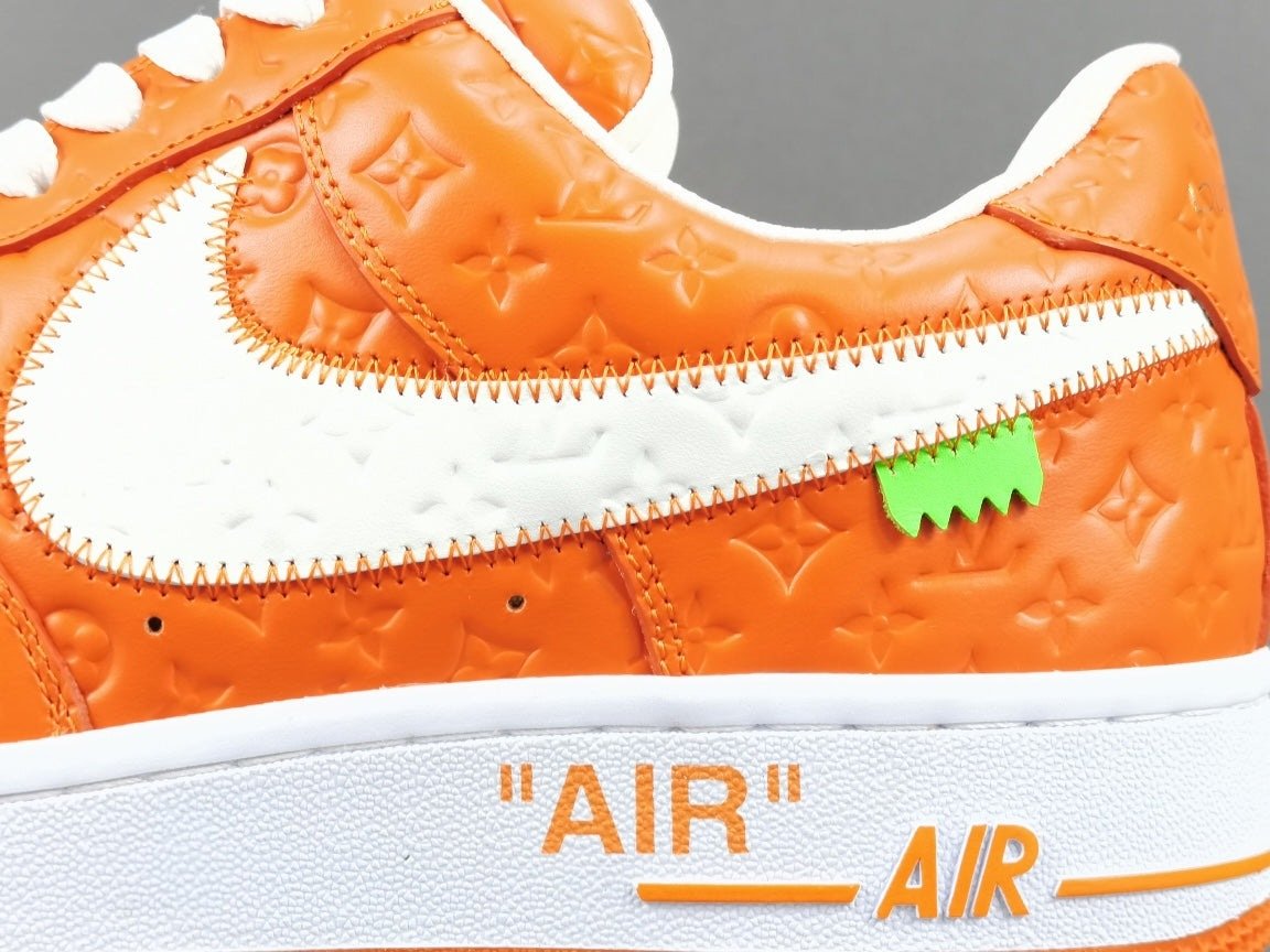 Exquisite NIKE AIR FORCE 1 x LOUIS VUITTON in Vibrant Orange