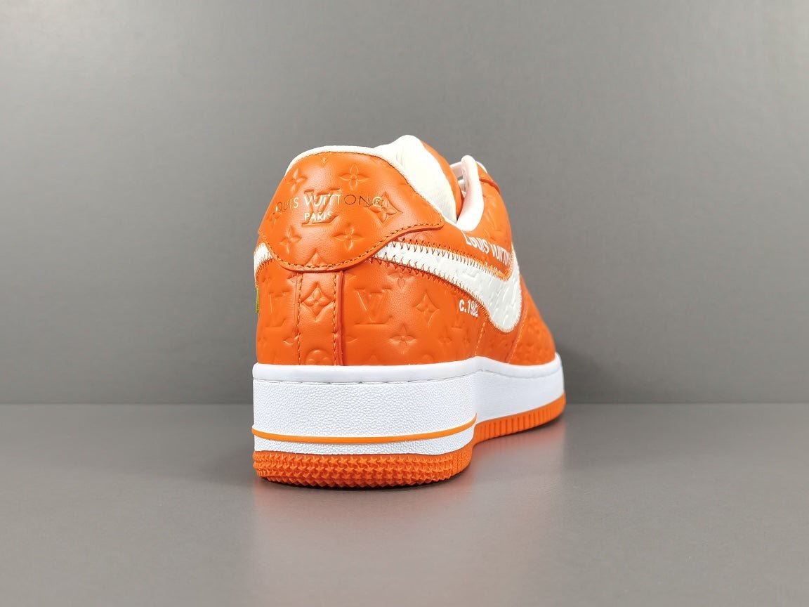 Exquisite NIKE AIR FORCE 1 x LOUIS VUITTON in Vibrant Orange