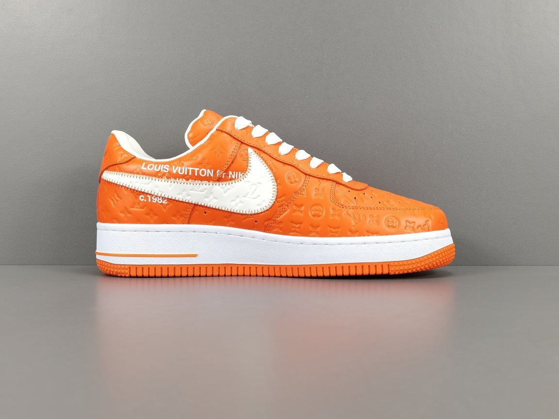 Exquisite NIKE AIR FORCE 1 x LOUIS VUITTON in Vibrant Orange