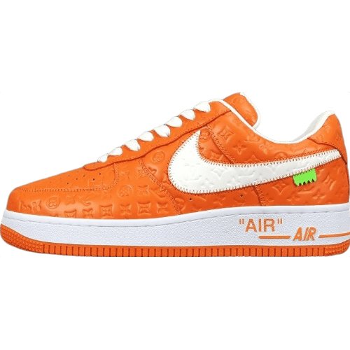 Exquisite NIKE AIR FORCE 1 x LOUIS VUITTON in Vibrant Orange