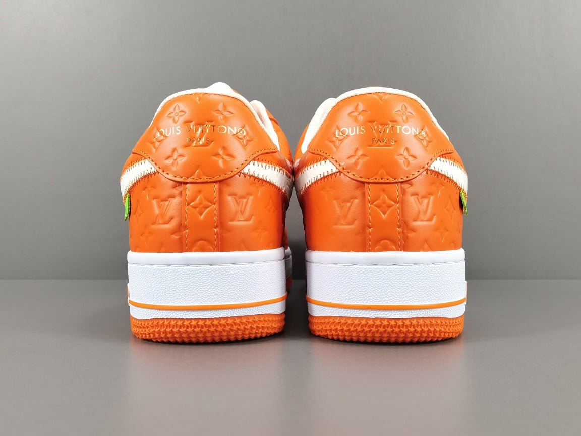 Exquisite NIKE AIR FORCE 1 x LOUIS VUITTON in Vibrant Orange