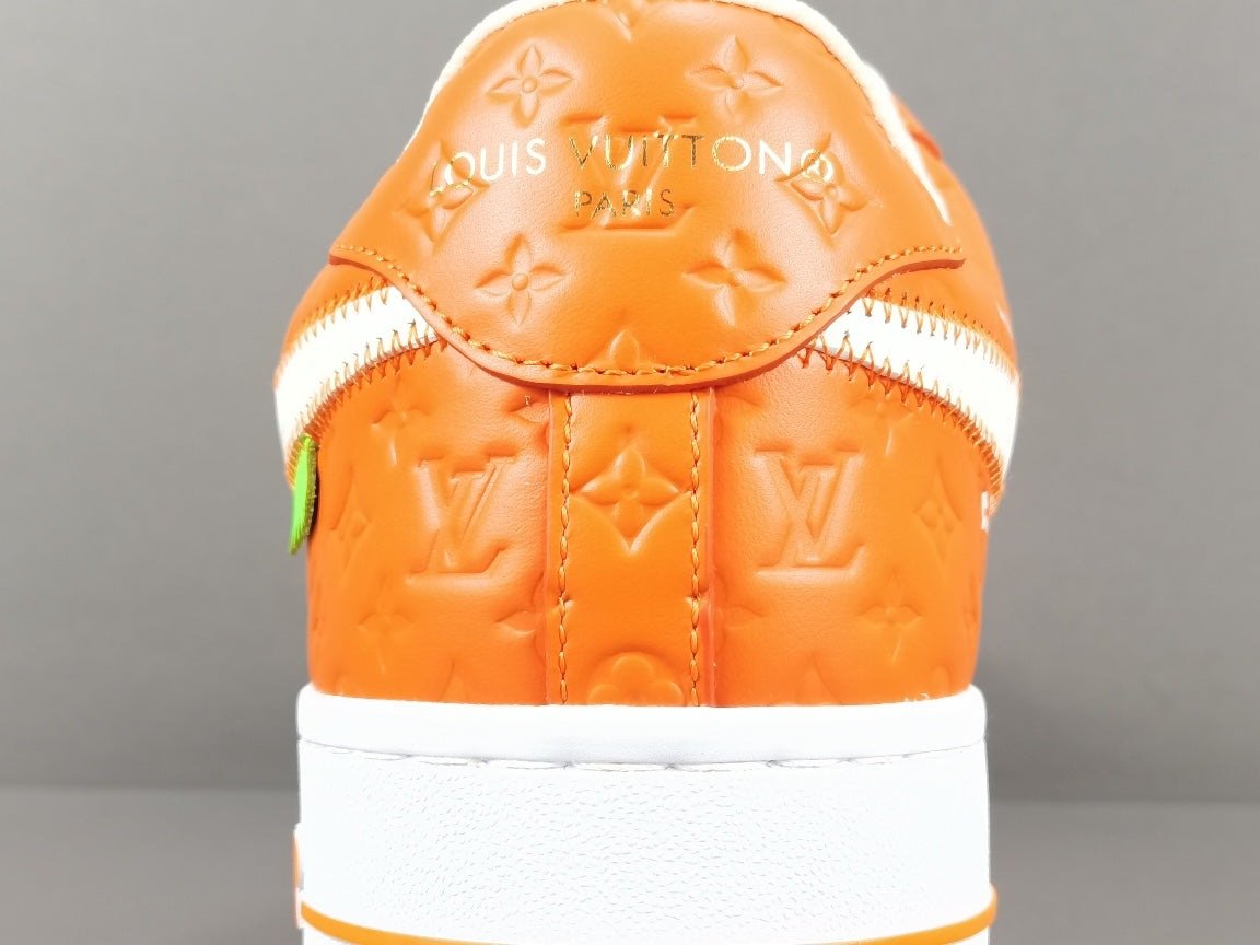 Exquisite NIKE AIR FORCE 1 x LOUIS VUITTON in Vibrant Orange