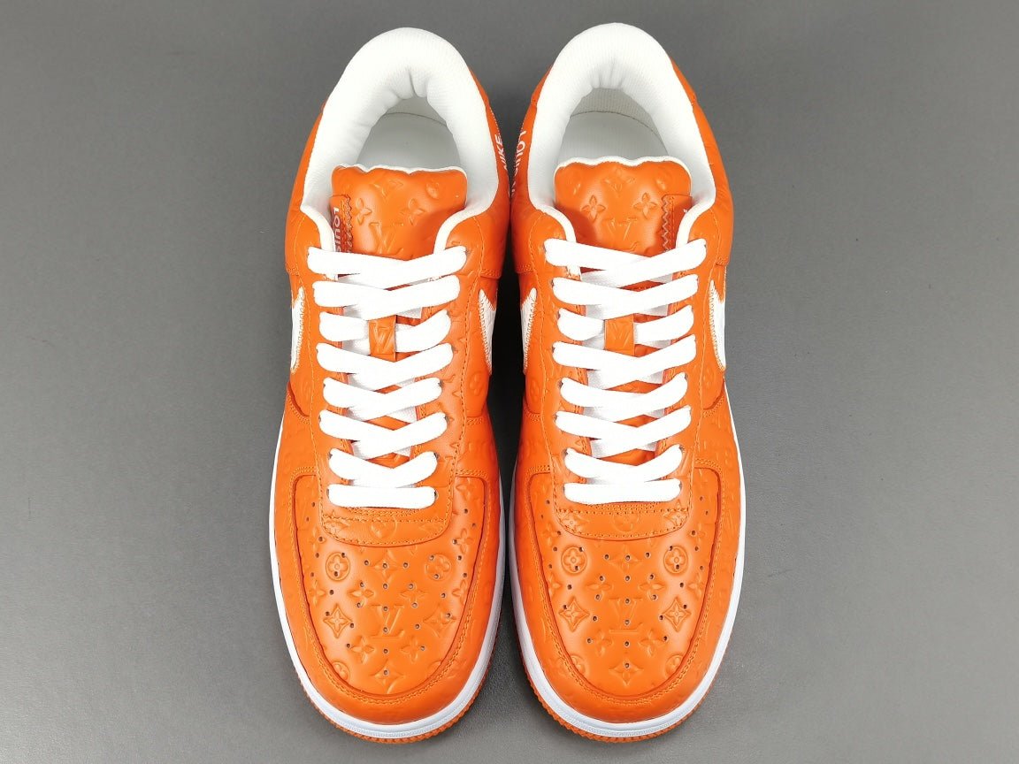 Exquisite NIKE AIR FORCE 1 x LOUIS VUITTON in Vibrant Orange