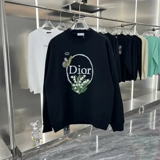 CHRISTIAN DIOR || Dior Floral Logo Crewneck Sweatshirt