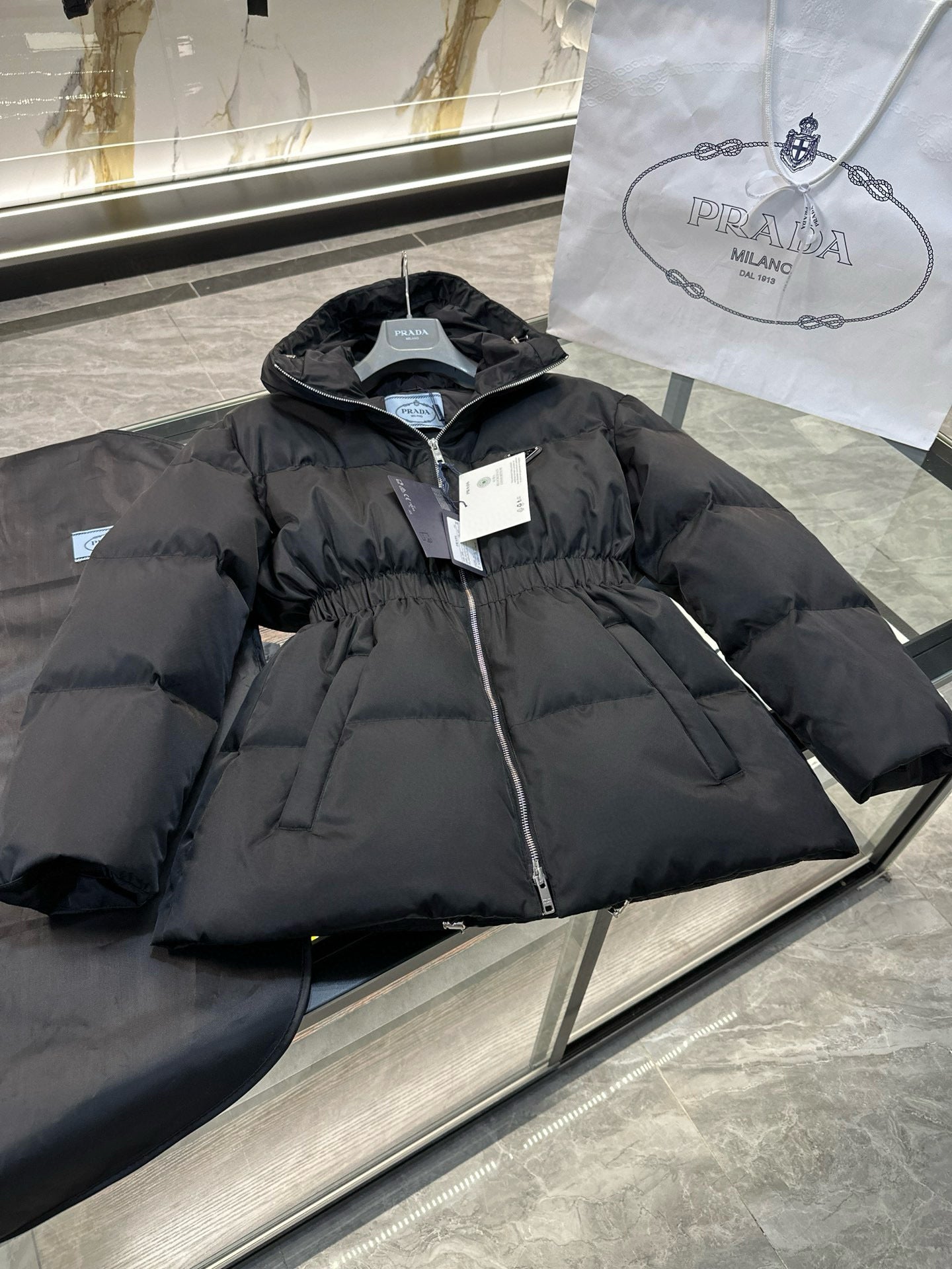 PRADA RE-NYLON PUFFER JACKET WOMAN