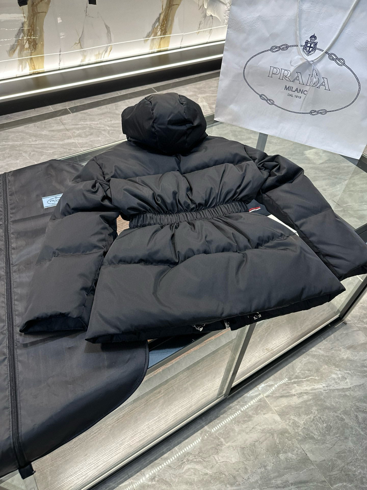 PRADA RE-NYLON PUFFER JACKET WOMAN