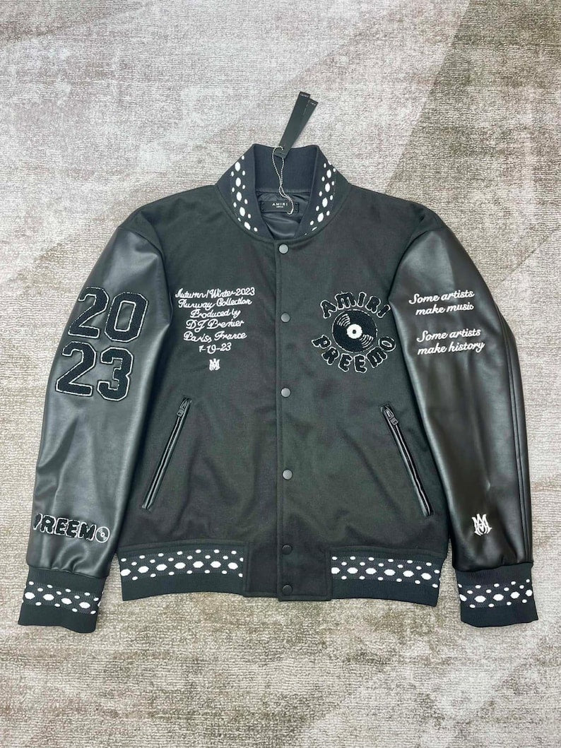 🔥 AMIRI PREEMO Varsity Jacket: Luxury Meets Streetwear 🔥