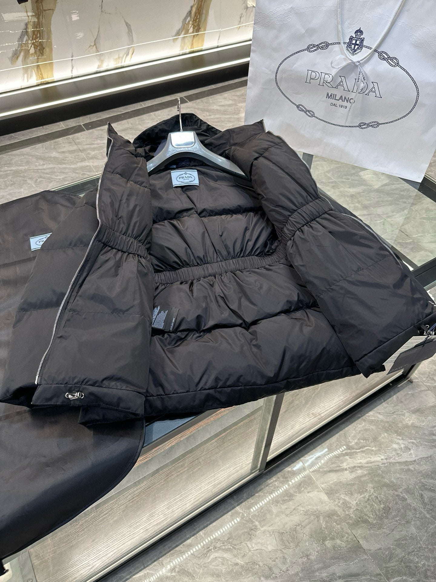 PRADA RE-NYLON PUFFER JACKET WOMAN