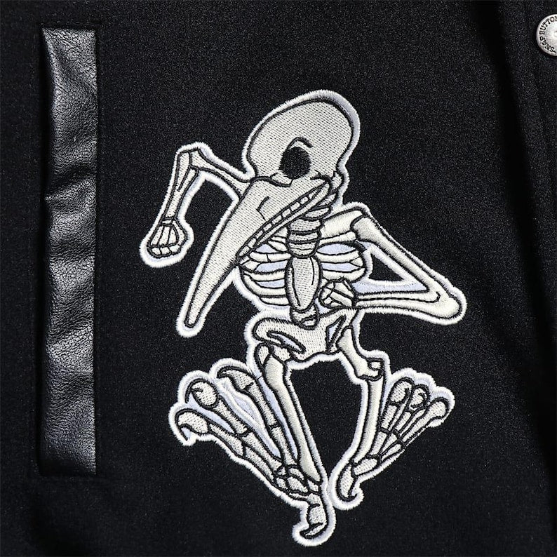 💀 Off-White Skull Varsity Jacket: Bold Street Style 💀